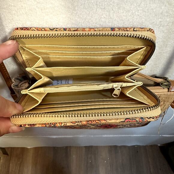 Cork Crossbody Purse & Wallet Set Portugal Vegan Floral Lightweight Travel Boho - Picture 15 of 16